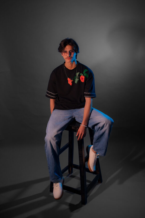 Flora Noir Tee – A Fusion of Edge & Elegance - Image 3